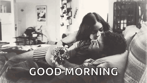 Good Morning Kisses Sexy Lover Back Hug GIF