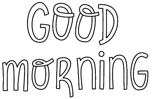 Good Morning Line Drawing