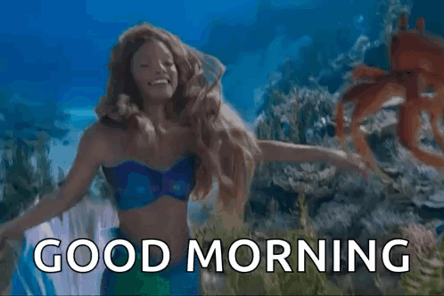 Good Morning Little Mermaid Ariel GIF