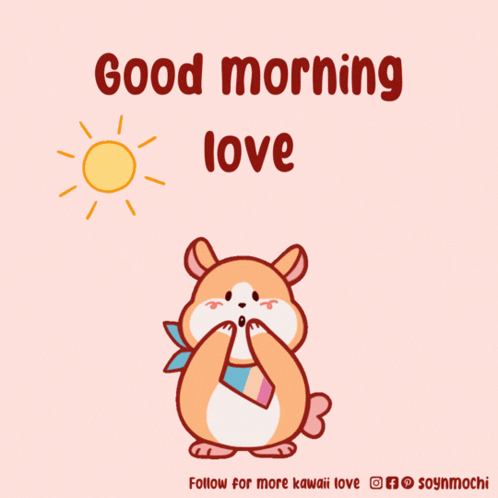 Good Morning Love Hamster Poster