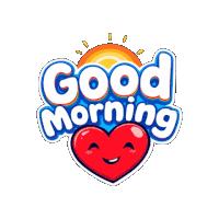 Good Morning Love Heart Sticker GIF