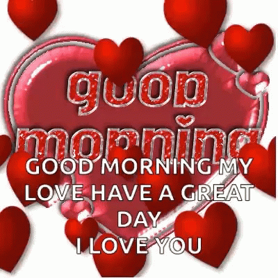 Good Morning Love With Hearts