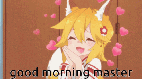 Good Morning Master Anime Girl GIF