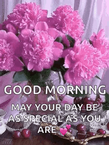May Your Day Be As Special As You Pink Flowers GIF