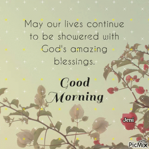Good Morning Message From Jeni With Flowers