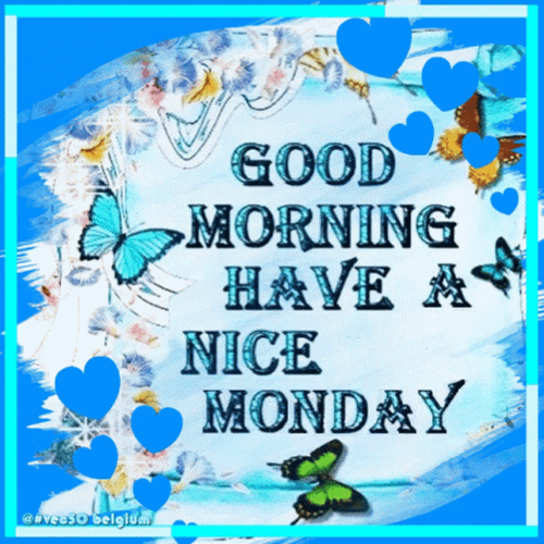Good Morning Monday Blessings Blue Team GIF