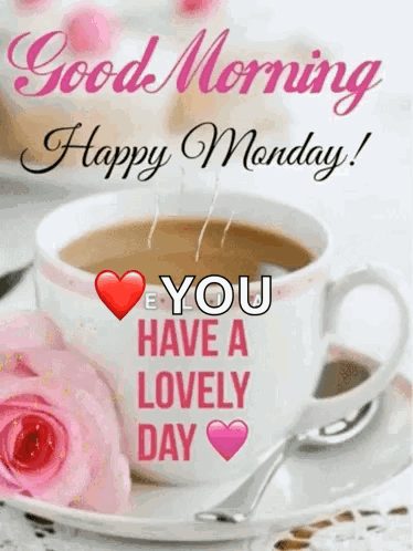 Good Morning Monday Blessings Lovely Day GIF