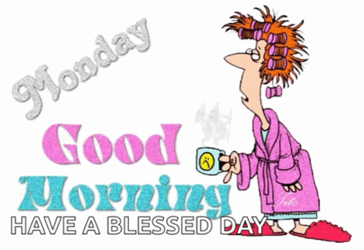 Good Morning Monday Funny From Lazy Man GIF