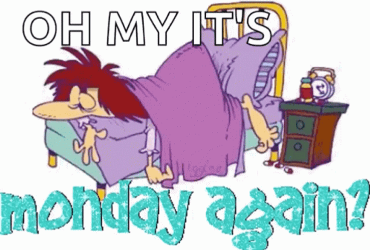 Good Morning Monday Funny Lazy Man In Bed GIF