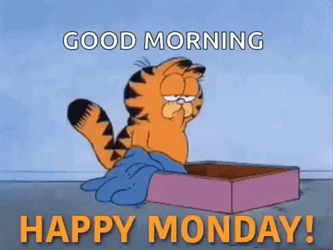 Good Morning Monday Funny Sleepy Garfield GIF