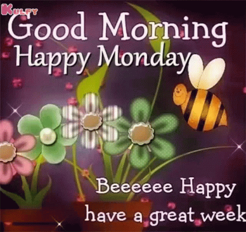 Good Morning Monday Motivation Card GIF