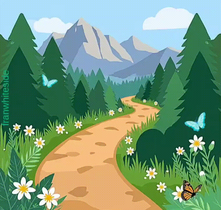 Good Morning/mountain Path GIF
