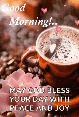Good Morning My Friend Hearts And Coffee GIF