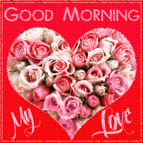 Good Morning My Love Pink Heart GIF