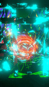 Good Morning Neon Glow Fine Art GIF