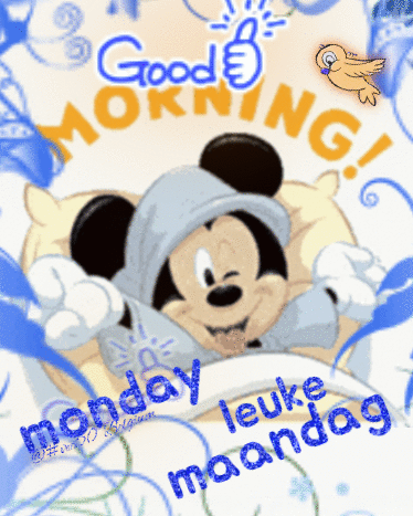 Good Morning Positive Monday Mickey GIF