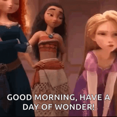 Good Morning Happy Disney Princesses GIF