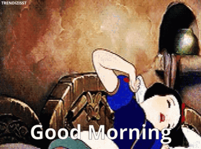 Good Morning Princess Snow White Yawning GIF
