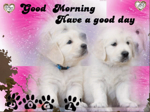 Good Morning Puppies Dog Lover GIF