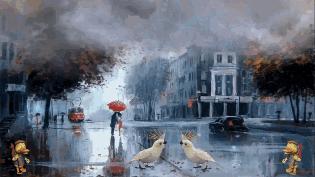 Good Morning Rainy Day Storm Surging GIF