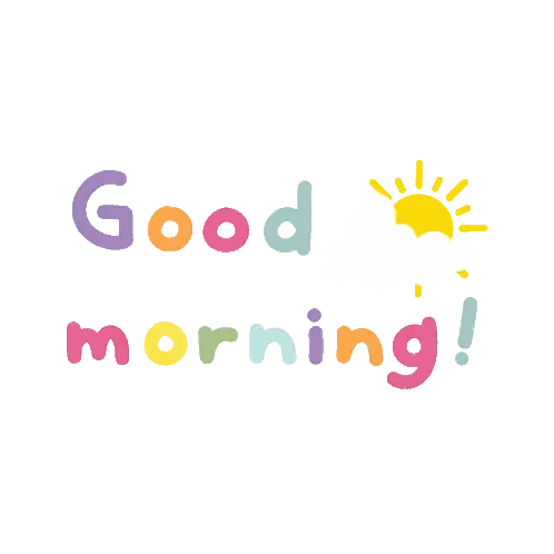 Good Morning Sign With Cloud and Sun