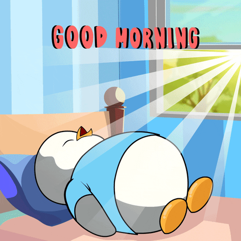 Good Morning Sleeping Penguin On Sleepy Monday GIF