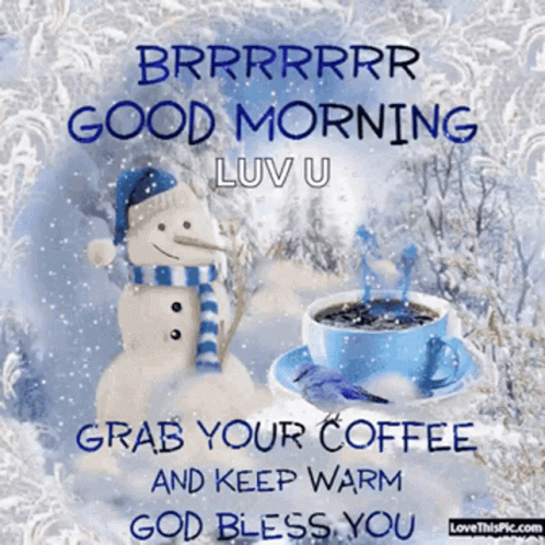 Good Morning Snow Grab Your Coffee GIF