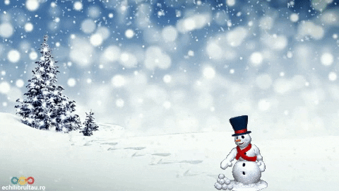 Good Morning Snow Man Christmas GIF