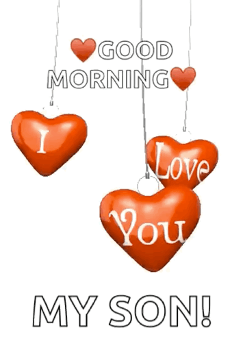 Good Morning Son With Hearts