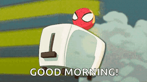 Good Morning Spooderman GIF