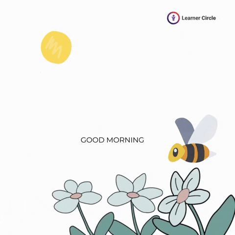 Good Morning Sunrise Bee Hope Flowers GIF