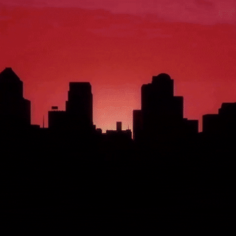 Good Morning Sunrise Funny Pizza City Buildings GIF