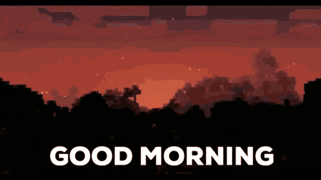 Good Morning Sunrise Sun Red Sky GIF
