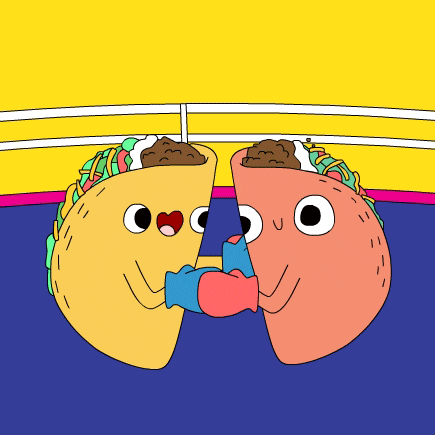 Good Morning Taco Tuesday Cartoon Boxing GIF