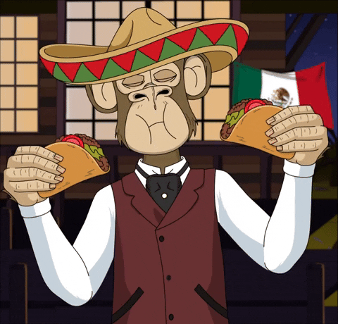 Good Morning Taco Tuesday Monkey Happy Dance GIF