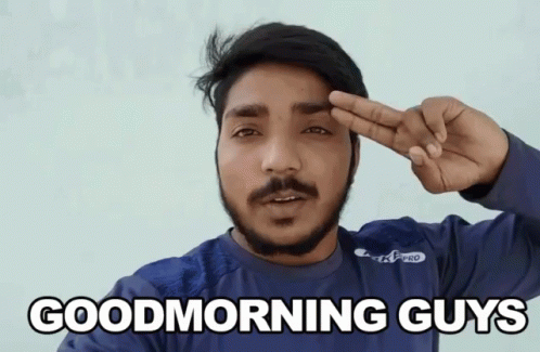 Good Morning Team Bearded Man Salute GIF