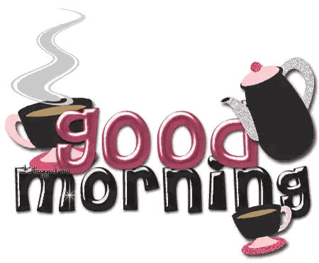 Good Morning Teapot and Coffee Cups