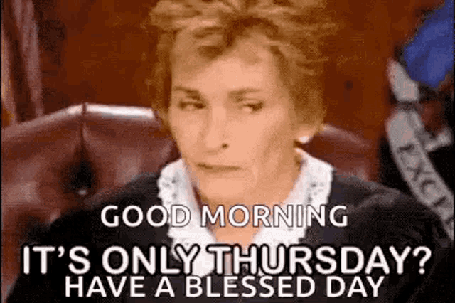 Good Morning Thursday Judge Judy Face Palm GIF