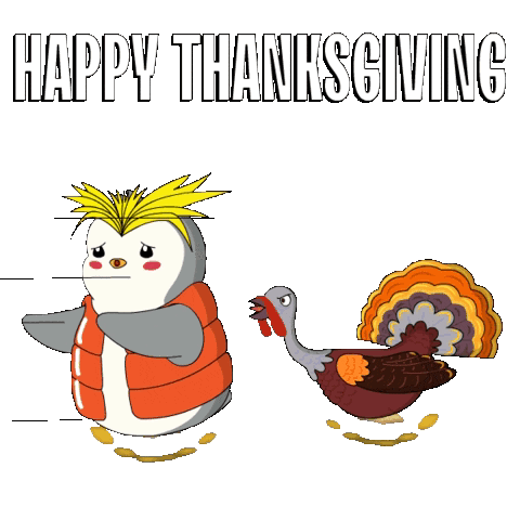 Good Morning Turkey And Penguin Chase GIF