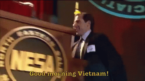 Good Morning Vietnam Steve Carrel Speech GIF