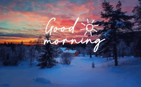 Good Morning Winter Nature Sunrise GIF