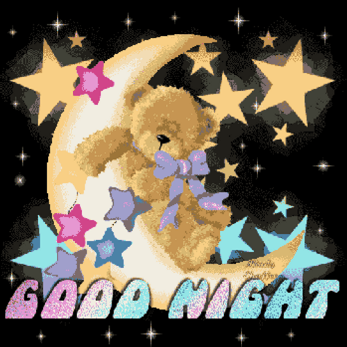 Good Night And Sweet Dreams Bear And Stars GIF