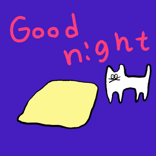 Good Night And Sweet Dreams Cat Using Blanket GIF