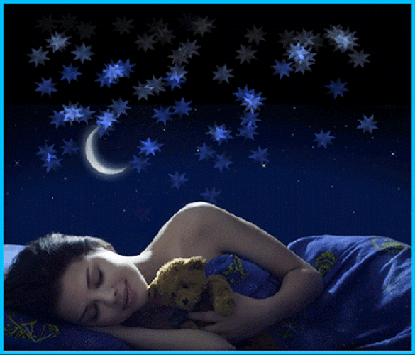 Good Night And Sweet Dreams Girl Peacefully Sleeping GIF