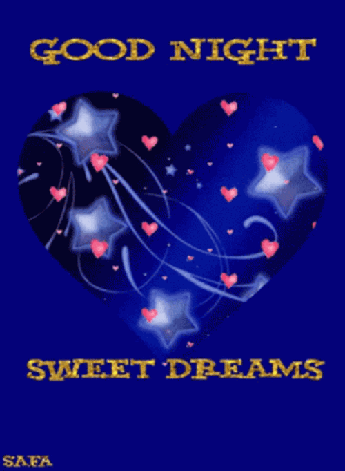 Good Night And Sweet Dreams Hearts And Stars GIF
