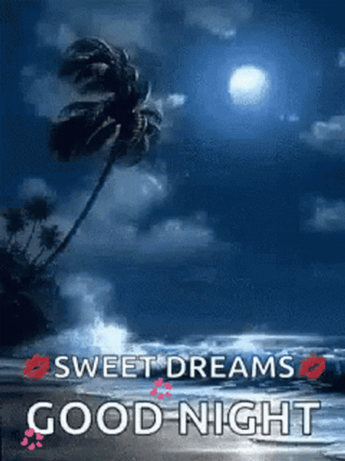 Good Night And Sweet Dreams Love Moon GIF