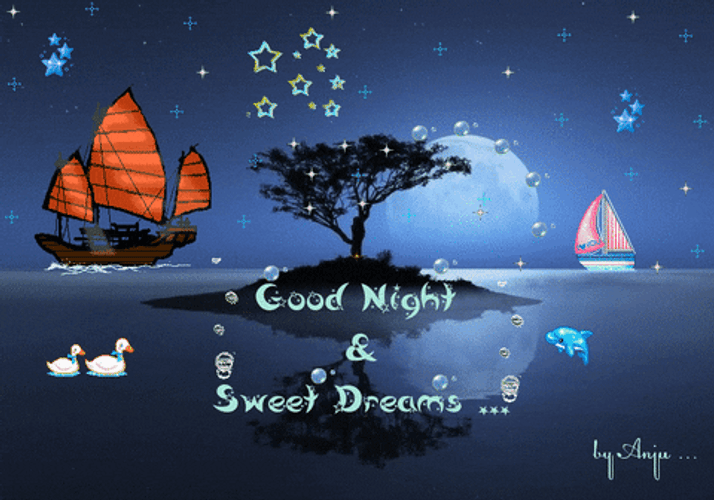 Good Night And Sweet Dreams Sea Bubbles GIF