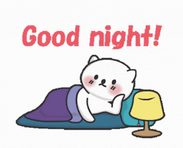 Good Night Animated Bear Sleeping GIF