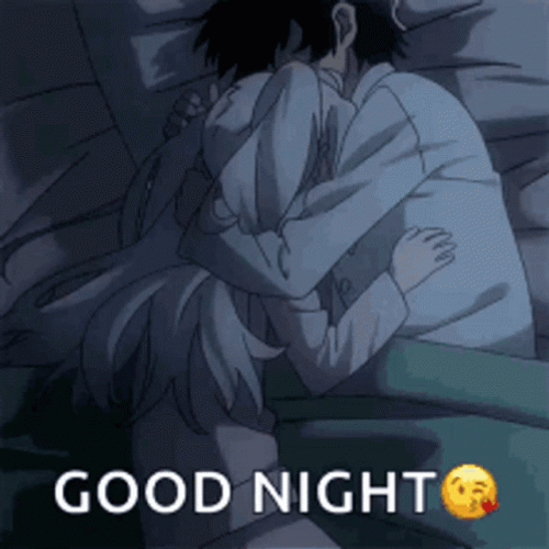 Good Night Animated Cuddle Couple GIF