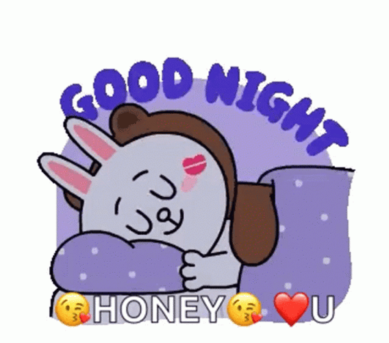 Good Night Animated Honey Love U GIF
